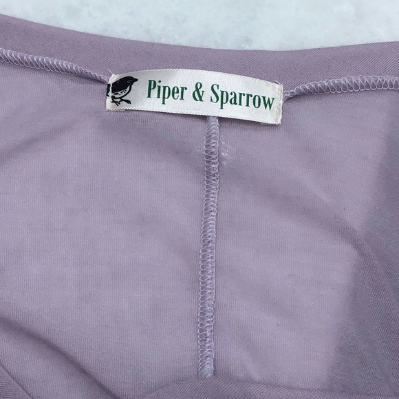 PIPER & SPARROW MAUVE/PINK V NECK OVERSIZED SHIRT - Picture 9 of 10
